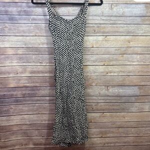 Elegant Black and White Floral Dress